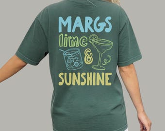 Margs Lime & Sunshine Shirt| Summer Margarita Lover T-Shirt