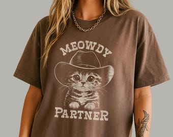 Cowboy Kitten | Funny Howdy Partner Country Western Tee