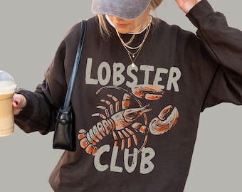 Lobster Club Sweatshirt | Coastal New England Nautical Style