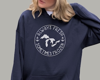 Michigan Hooded Sweatshirt | Always Fresh Sometimes Frozen
