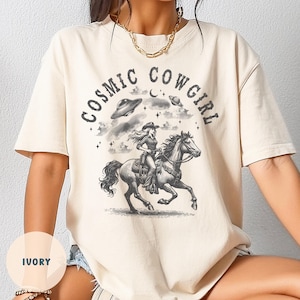 Cosmic Cowgirl Shirt, Space Cowgirl Tee, Western Shirt, Nashville T-shirt, Western Graphic, Country Western Space Cowgirl, Retro Rodeo Tee