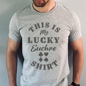 My Lucky Euchre T-shirt, Euchre tshirt for card player, Funny Euchre shirt gift for him, Midwest shirt, Euchre player, Fun Father&#39;s Day gift