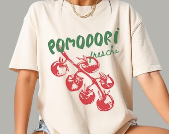 Pomodori Freschi Comfort Colors Tee | Italian Tomato Girl Summer Shirt