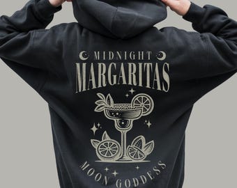 Midnight Margaritas Hooded Sweatshirt| Magical Witchy Cocktail Hoodie