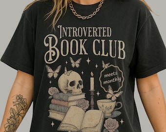 Introverted Book Club Shirt | Antisocial Reader Tee