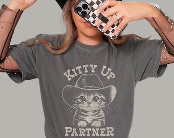Cowboy Kitten | Funny Giddy Up Country Western Tee