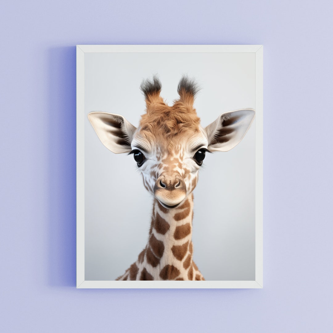 Baby Giraffe Print Adorable Realistic Wildlife Photography - Etsy