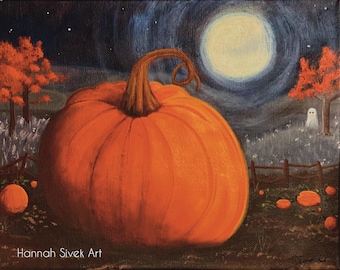 Pumpkin Patch - Acrylic Painting Print