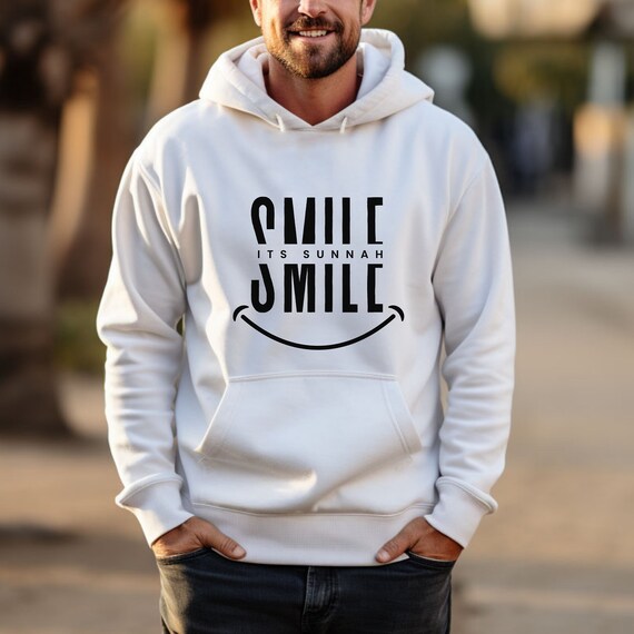 Smile Its Sunnah Hoodie Muslim Motivational Pullover Islamic