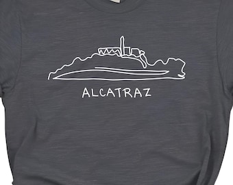 Alcatraz T-Shirt, Alcatraz Prison Shirt, Vintage San Francisco Tee, Minimalist San Francisco Tee, Alcatraz Island T-Shirt,San Francisco Gift