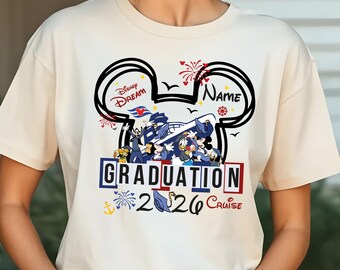 Custom Disney Graduation Cruise Family Shirts, Mickey and Friends Graduation Tees, Disney Family Shirts, Disney Cruise 2026 Shirt