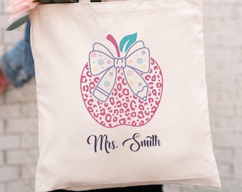 Personalized Teacher Tote Bag, Custom Teacher Tote, Teacher Tote Bag, Teacher Appreciation Gift, Teacher Bag With Name, Teacher Gift Idea