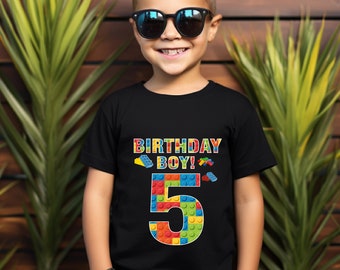 Kids Cool Master Builder Building Block T-Shirt For Boys Girls Kids Cool Master Builder Building Block T-Shirt For Boys Girls