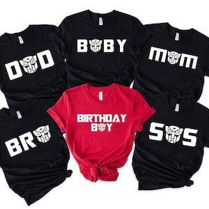 Transformer Family Birthday Shirt,Boys Transformer Birthday Gift,Disney Family Vacation,Family Matching Birthday Shirts,Transformer Shirt