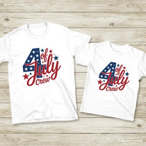 4th of July Crew Shirt, American Flag T-Shirt, Independence Day Family Shirts, Patriotic Family Shirt, USA Family Matching Outfits