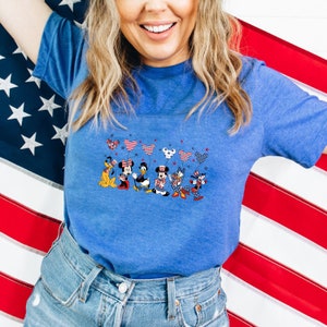 Disney Balloons July 4th Shirt, Mickey and Friends Fourth of July Celebration Shirt, Patriotic Disney T-Shirt, 4th of July Shirt Toddler