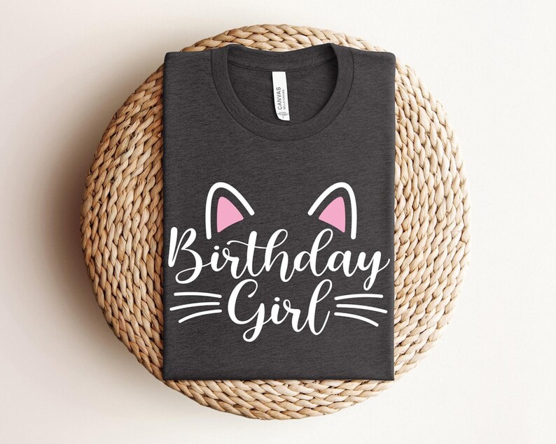 Cat Birthday Girl Shirt, Kitten Birthday Party, Birthday Crew Shirt\ Kitty Cat Birthday Girl Shirt, Cat Birthday Shirt, Birthday Party Shirt image 2