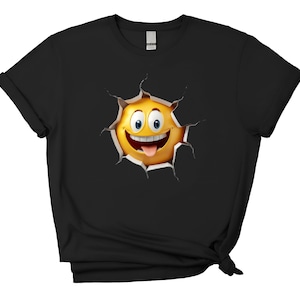 Emoji Face T-Shirt, Happy Fun Expression Shirt, Colorful Emoji Graphic Tee, Fun Emoji T-Shirt, Funny Emoji T-Shirt, Emoji Day Shirt