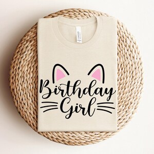 Cat Birthday Girl Shirt, Kitten Birthday Party, Birthday Crew Shirt\ Kitty Cat Birthday Girl Shirt, Cat Birthday Shirt, Birthday Party Shirt image 5