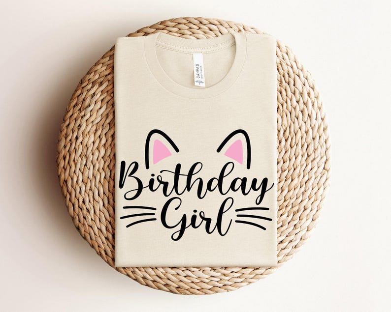 Cat Birthday Girl Shirt, Kitten Birthday Party, Birthday Crew Shirt\ Kitty Cat Birthday Girl Shirt, Cat Birthday Shirt, Birthday Party Shirt image 5