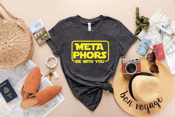Metaphors Be With You Funny English Teacher Shirt,Grammar T-Shirt,Book Tee,Reading Shirt For Teacher Appreciation Week Gift,Gift For Teacher