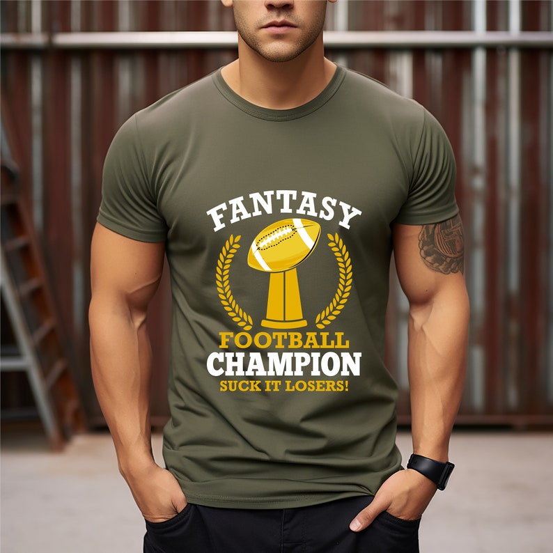 Fantasy Football Champion Funny Shirt, Gift for FFL League Lover, Fantasy Football Draft Party Shirt, Premium Fantasy Football Draft Shirt image 2