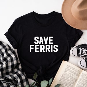 Camiseta vintage de películas de los 80, camiseta parodia divertida, camiseta nostálgica, camiseta de película clásica, camiseta unisex Save Ferris Bueller, regalo para millennials imagen 6