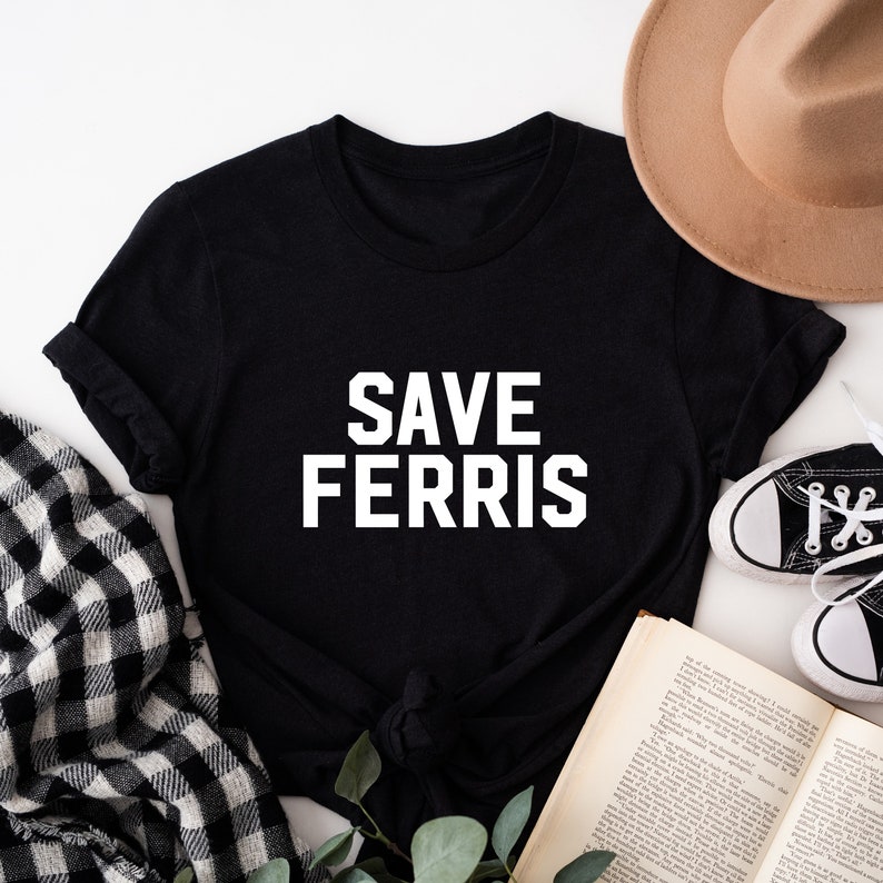 Camiseta vintage de películas de los 80, camiseta parodia divertida, camiseta nostálgica, camiseta de película clásica, camiseta unisex Save Ferris Bueller, regalo para millennials imagen 6
