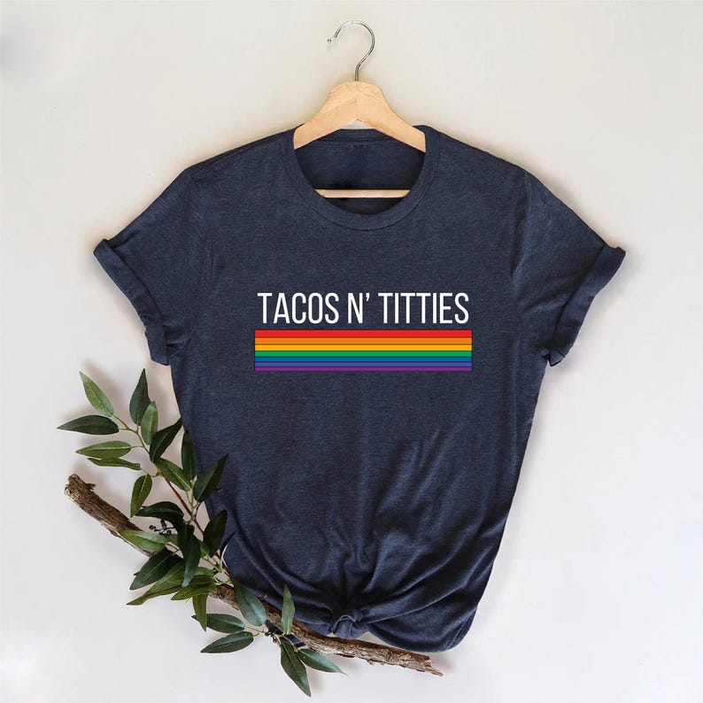 Tacos and Titties Shirt, Funny Lesbian T-Shirt, Lesbian Couple Gift, Lesbian Pride Shirt, LGBT Tshirt, Pride Month Gift, LGBTQ Shirts Tanks image 3