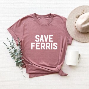 Camiseta vintage de películas de los 80, camiseta parodia divertida, camiseta nostálgica, camiseta de película clásica, camiseta unisex Save Ferris Bueller, regalo para millennials imagen 3