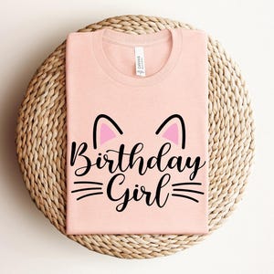 Cat Birthday Girl Shirt, Kitten Birthday Party, Birthday Crew Shirt\ Kitty Cat Birthday Girl Shirt, Cat Birthday Shirt, Birthday Party Shirt image 1