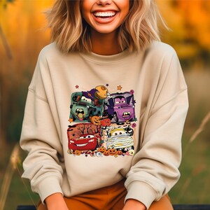 Retro Cars Movie Characters Halloween Shirt, Vintage Cars Halloween T-Shirt, Disneyland Halloween, Halloween Party,Halloween Trip Kids Shirt