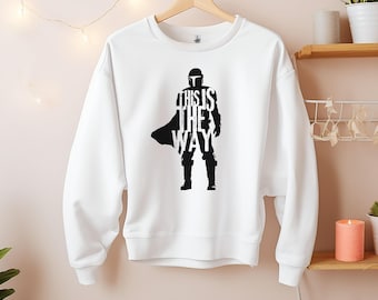 The Mandalorian Sweatshirt, This Is The Way Hoodie, Mandalorian Lover Sweatshirt, Mandalorian Sweatshirt for Kids, Star Wars Gift