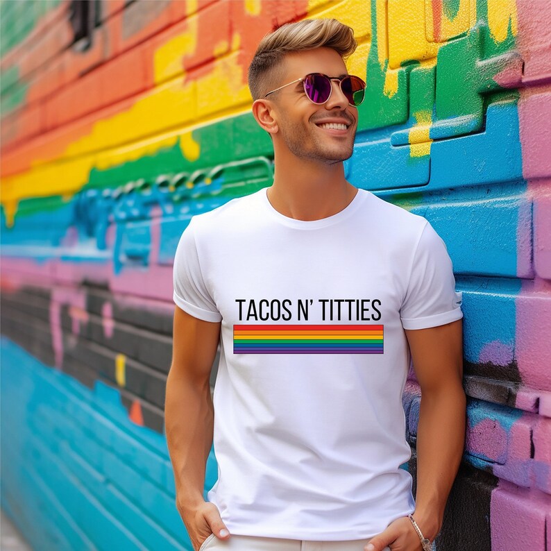 Tacos and Titties Shirt, Funny Lesbian T-Shirt, Lesbian Couple Gift, Lesbian Pride Shirt, LGBT Tshirt, Pride Month Gift, LGBTQ Shirts Tanks image 5