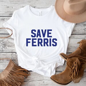 Camiseta vintage de películas de los 80, camiseta parodia divertida, camiseta nostálgica, camiseta de película clásica, camiseta unisex Save Ferris Bueller, regalo para millennials imagen 2
