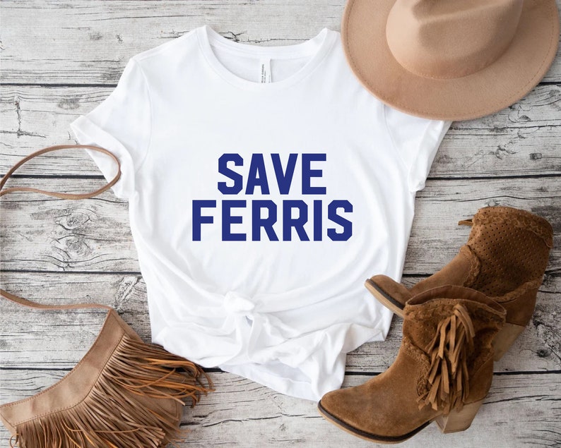 Camiseta vintage de películas de los 80, camiseta parodia divertida, camiseta nostálgica, camiseta de película clásica, camiseta unisex Save Ferris Bueller, regalo para millennials imagen 2