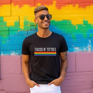 Tacos and Titties Shirt, Funny Lesbian T-Shirt, Lesbian Couple Gift, Lesbian Pride Shirt, LGBT Tshirt, Pride Month Gift, LGBTQ Shirts Tanks image 4