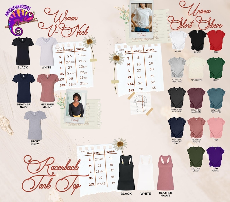 a picture of a woman's shirt size guide