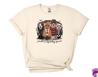 Halloween Dog T-Shirt, Just a Spooky Paw Funny Horror Movie Costume Tee, Halloween Gift Sweatshirt, Boys of Hell Shirt, Spooky Season