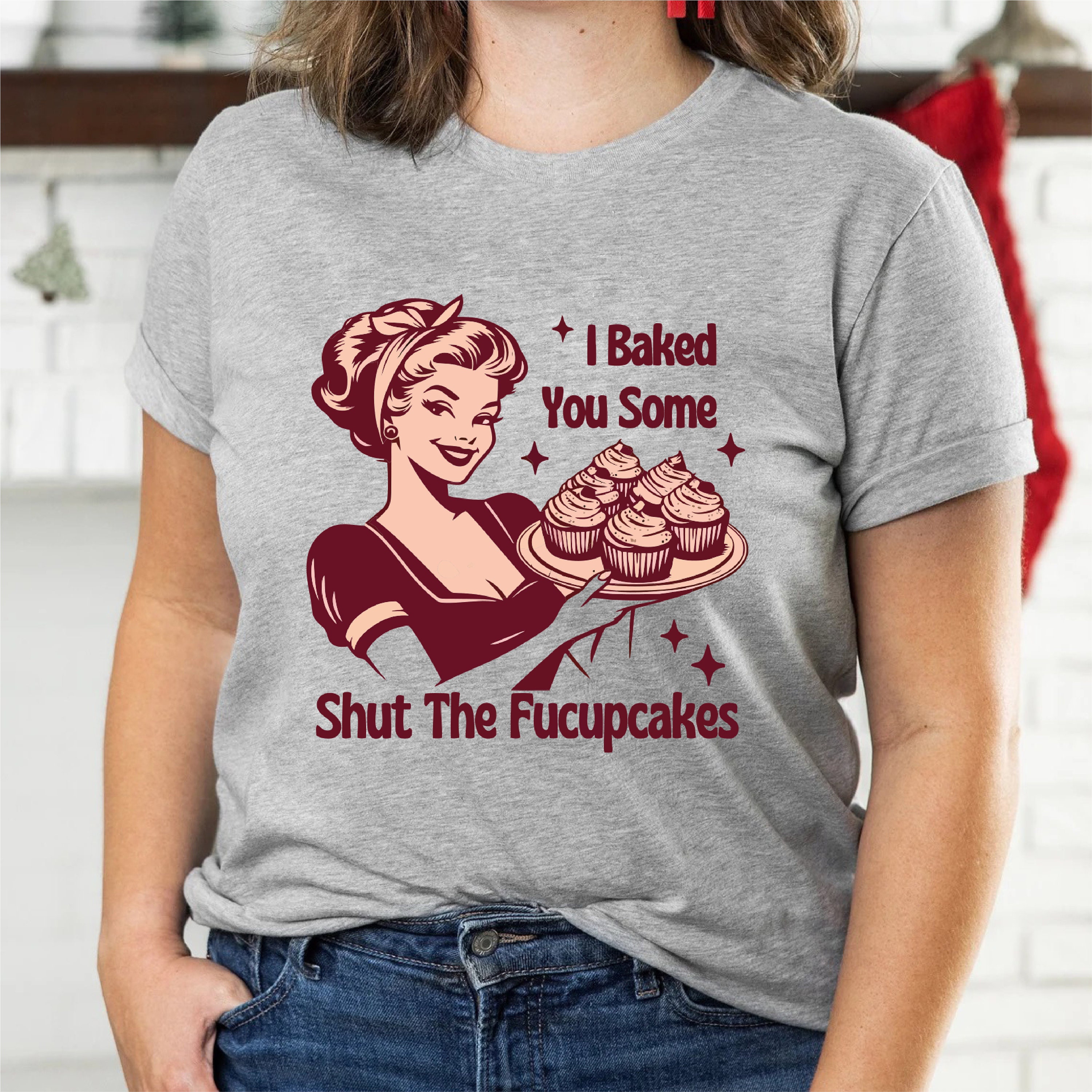 Shut the Fucupcakes Shirt, Trendy Vintage Retro Housewife T-shirt ...
