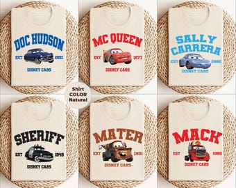 Disney Cars Family Shirts, Custom Cars Birthday Matching Shirts, Pixar Lightening McQueen Tshirt, Disneyland Family Vacation, Toddler Disney