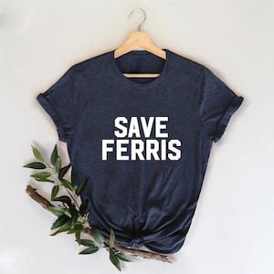 Camiseta vintage de películas de los 80, camiseta parodia divertida, camiseta nostálgica, camiseta de película clásica, camiseta unisex Save Ferris Bueller, regalo para millennials imagen 5