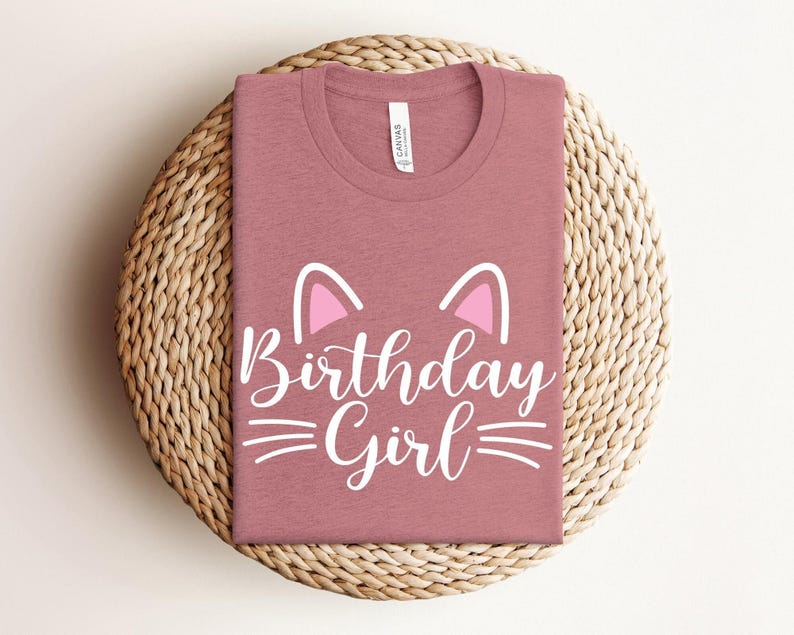 Cat Birthday Girl Shirt, Kitten Birthday Party, Birthday Crew Shirt\ Kitty Cat Birthday Girl Shirt, Cat Birthday Shirt, Birthday Party Shirt image 4