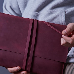 Handgefertigt Leder A4 Dokumentenhalter: Personalisierter Büro Organizer