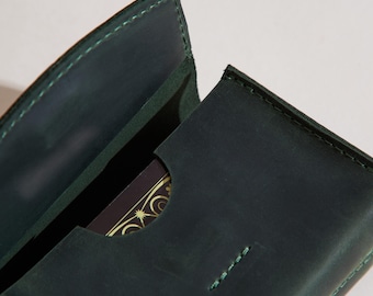 Personalized Leather Tarot Deck Box: Vintage Style Oracle Card Holder