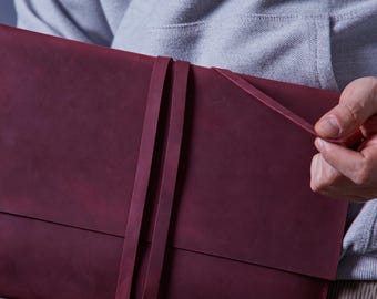 Handmade Leather A4 Document Holder: Personalized Office Organizer