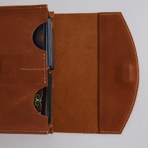 Leather Tarot Card Bag: Personalized Vintage Oracle Pouch | Gift for Mom | Spiritual Gift image 5