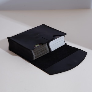 Porta cartas de tarot de cuero, caja de almacenamiento de tarot personalizada, organizador de barajas
