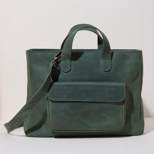 Custom Leather Messenger Bag: Minimalist Satchel, Unisex Briefcase