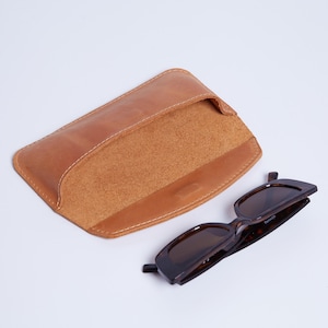 Case for Sunglass - Genuine Leather Glasses Case Minimalist Leather Gift